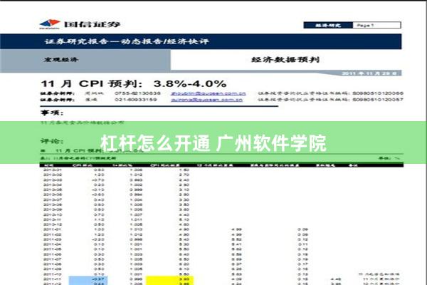 杠杆怎么开通 广州软件学院