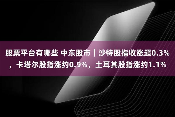 股票平台有哪些 中东股市｜沙特股指收涨超0.3%，卡塔尔股指涨约0.9%，土耳其股指涨约1.1%